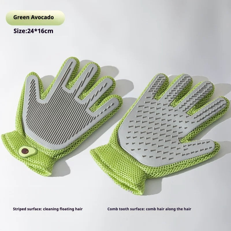 Pet Grooming Gloves for Dogs & Cats - Hair Remover & Massager Verdant Keep